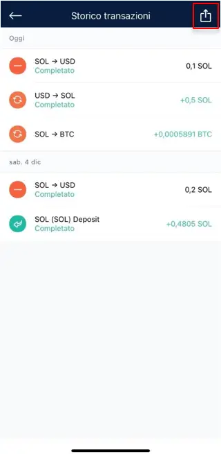 Crypto.com cronologia delle transazioni2